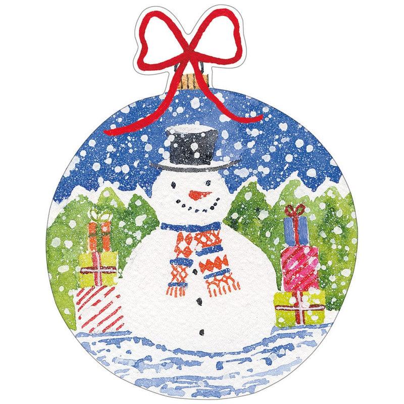 caspari Snowman Ornaments Gift Tags - 4 Per Package