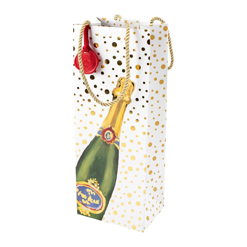 caspari Sparkling Wine & Bottle Gift Bag - 1 Each