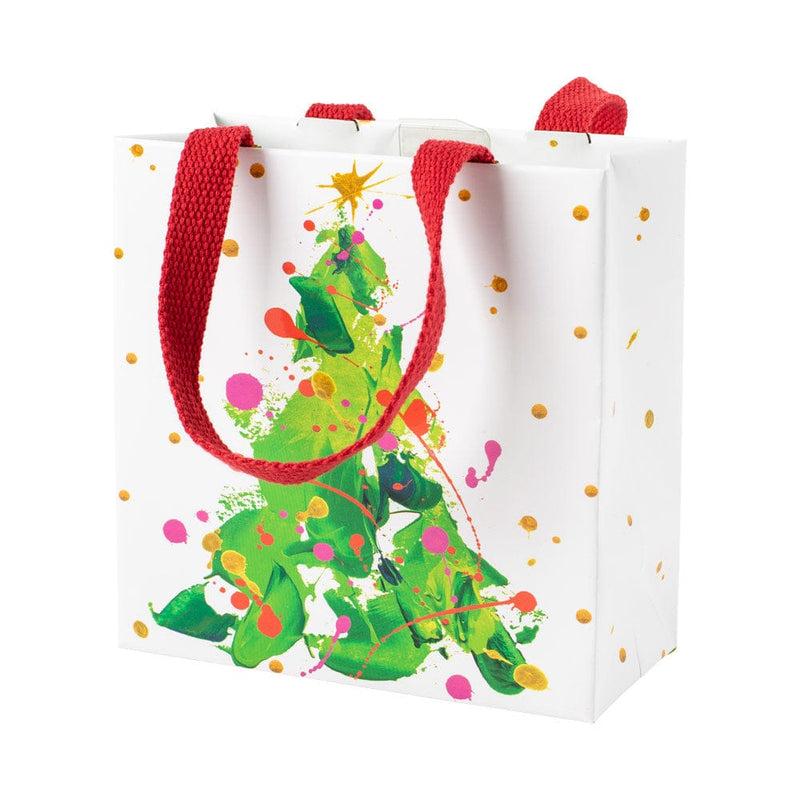 caspari Splatter Tree Small Square Gift Bag - 1 Each