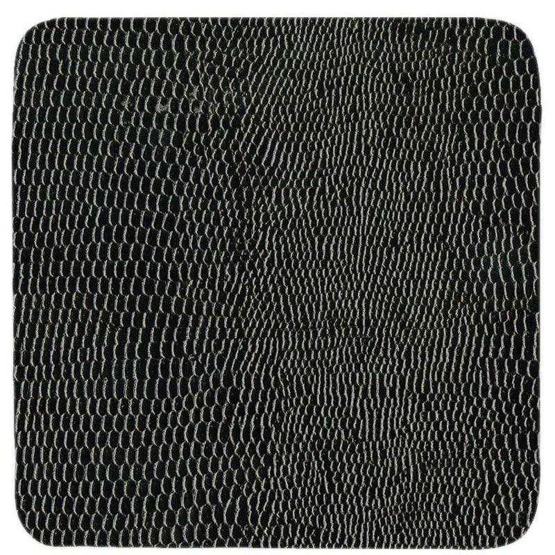 Caspari Square Lizard Coasters In Black - 8 Per Box