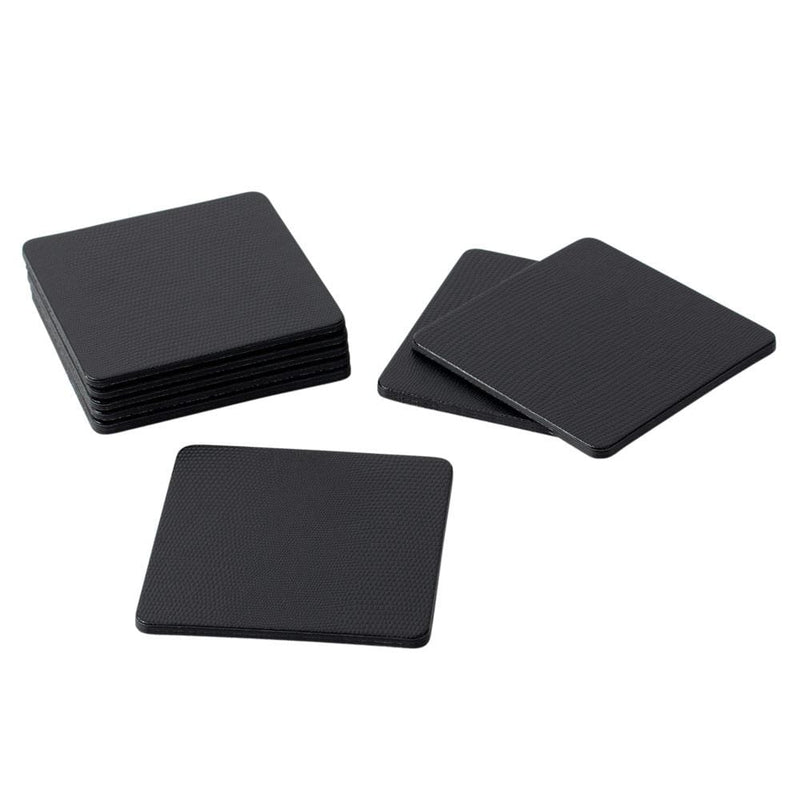 caspari Square Lizard Coasters in Black - 8 Per Box
