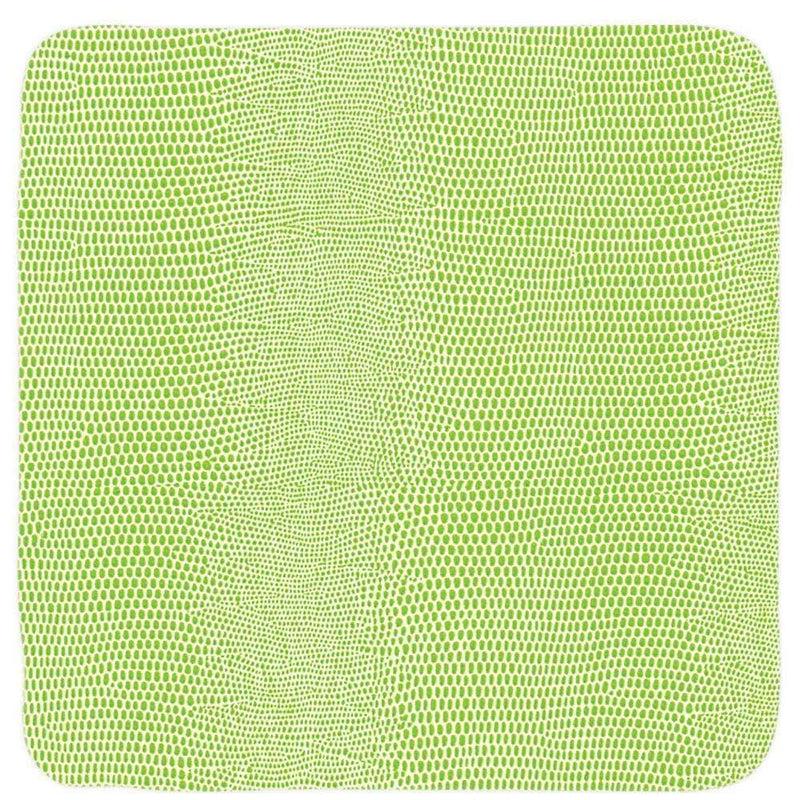 Caspari Square Lizard Coasters In Green - 8 Per Box