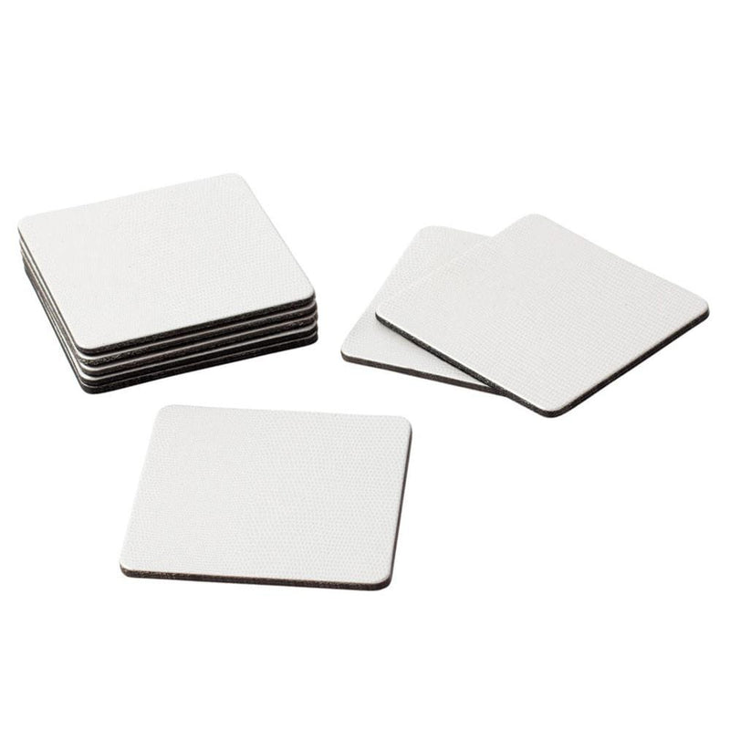 caspari Square Lizard Coasters in Ivory - 8 Per Box
