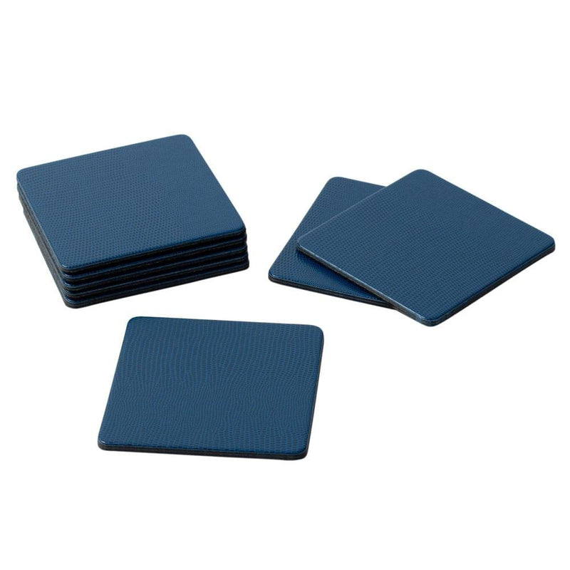 caspari Square Lizard Coasters in Navy - 8 Per Box