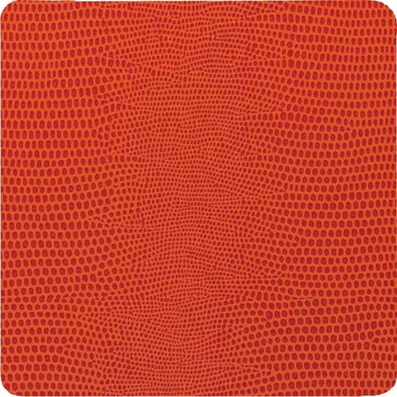 Caspari Square Lizard Coasters In Orange - 8 Per Box