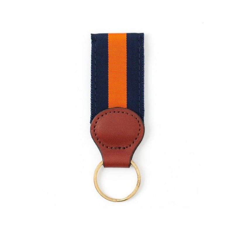 caspari Stripe Key Ring in Orange and Blue - 1 Each