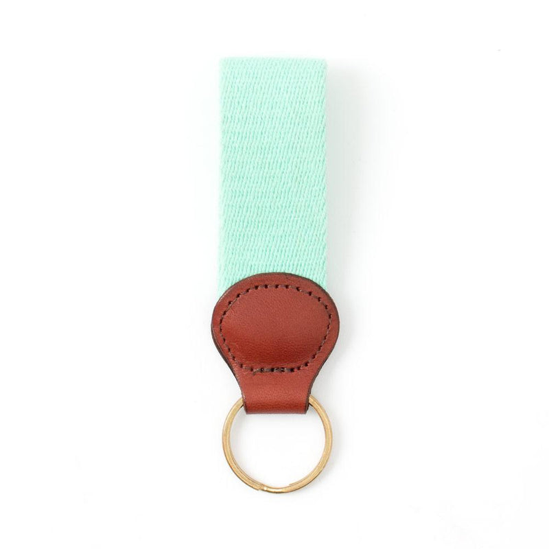 caspari Surcingle Key Ring in Aqua - 1 Each