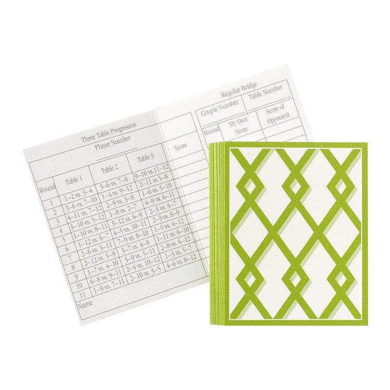 Caspari Trellis Bridge Tally Sheets - 12 Per Package