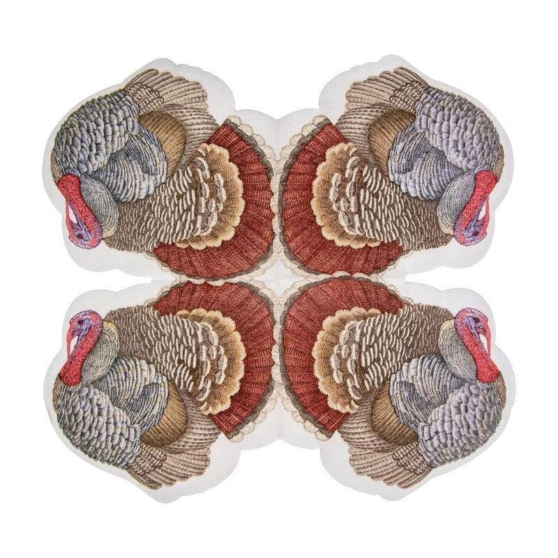 Caspari Turkey Die-Cut Napkins - 15 Per Pckage