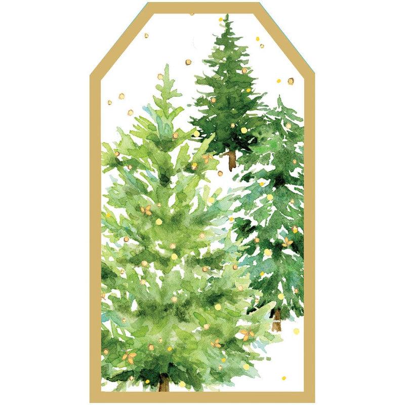 caspari White Christmas Gift Tags - 4 Per Package