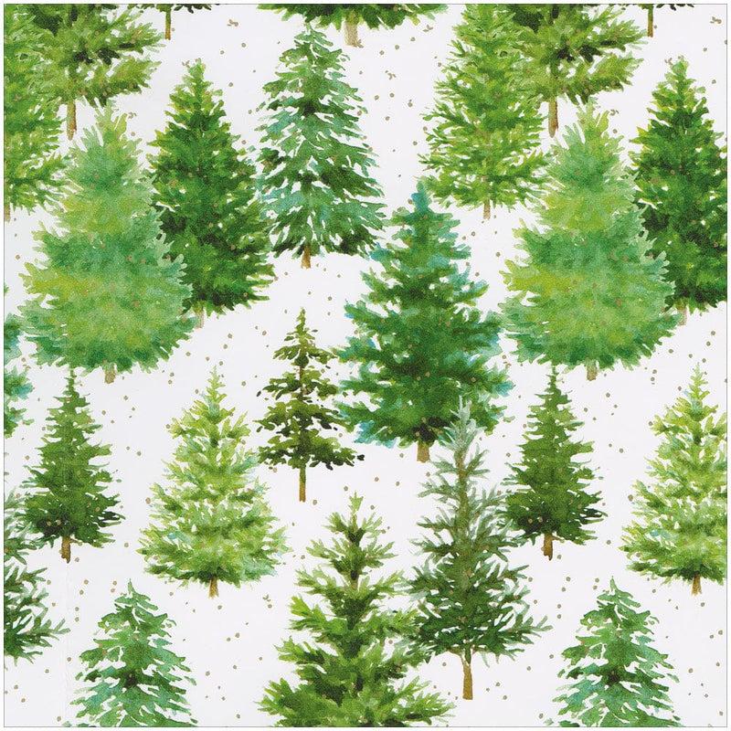 Caspari White Christmas Gift Wrap - One 30" X 8' Roll