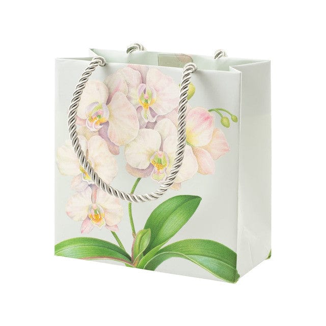 caspari White Orchid Small Square Gift Bag - 1 Each