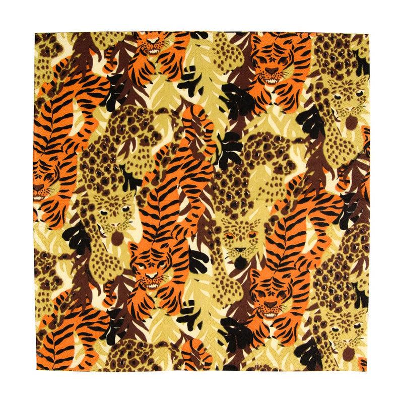 Caspari Wild Cats Cocktail Napkins - 20 Per Package