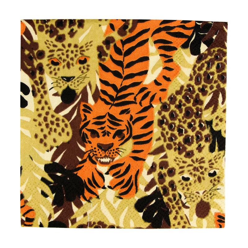 caspari Wild Cats Cocktail Napkins - 20 Per Package