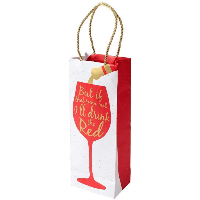 Caspari Wine Christmas Wine & Bottle Gift Bag - 1 Each