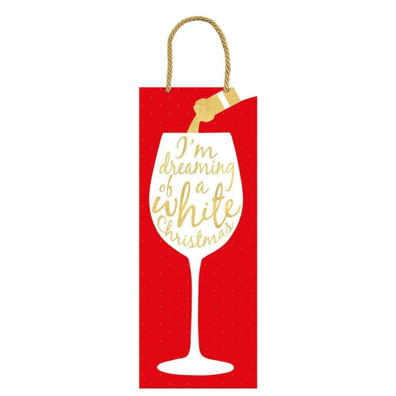 Caspari Wine Christmas Wine & Bottle Gift Bag - 1 Each
