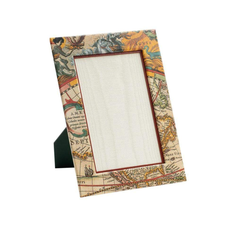 Caspari World Map 4" X 6" Picture Frame - 1 Each