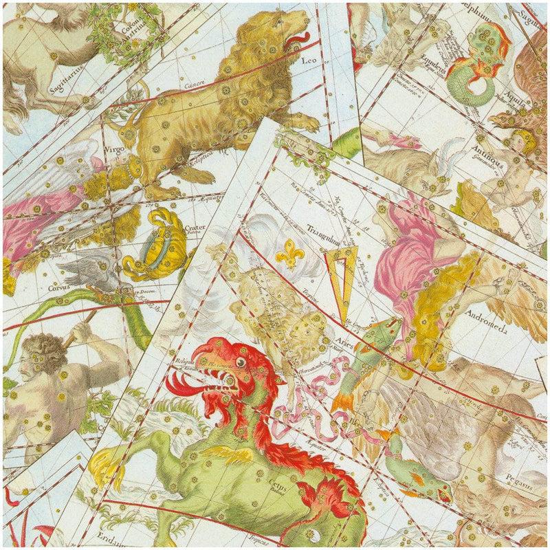 Caspari Zodiac Gift Wrap - One 30" X 8' Roll