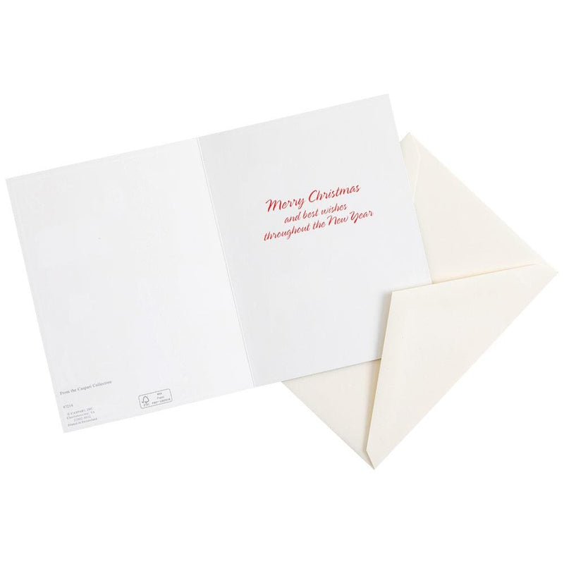 Caspari Christmas Canines Boxed Christmas Cards - 15 Cards & 15 Envelopes