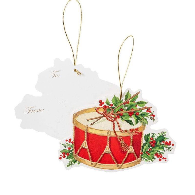 Caspari Christmas Concert Decorative Die-Cut Gift Tag - 4 Per Package