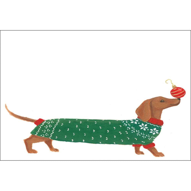 Caspari Christmas Dachshund Place Cards - 8 Per Package