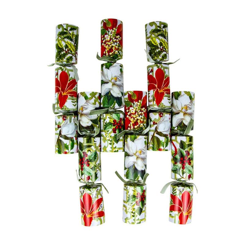 Caspari Christmas Garden Celebration Crackers - 6 Per Box