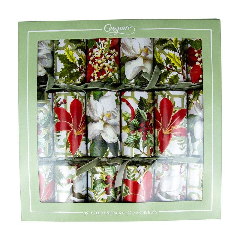 Caspari Christmas Garden Celebration Crackers - 6 Per Box