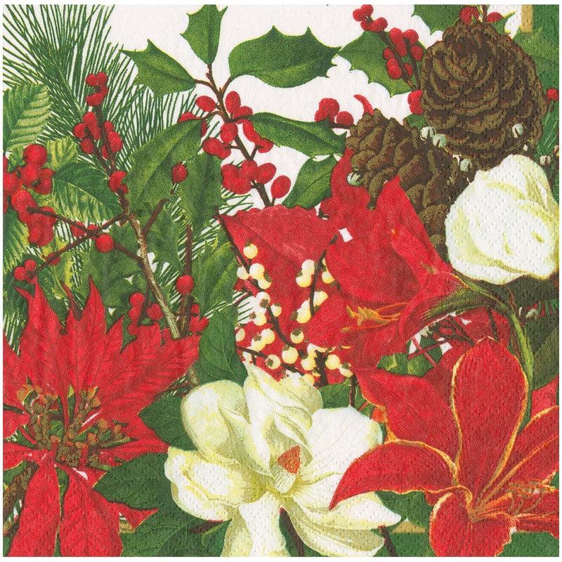 caspari Christmas Garden Dinner Napkins - 20 Per Package