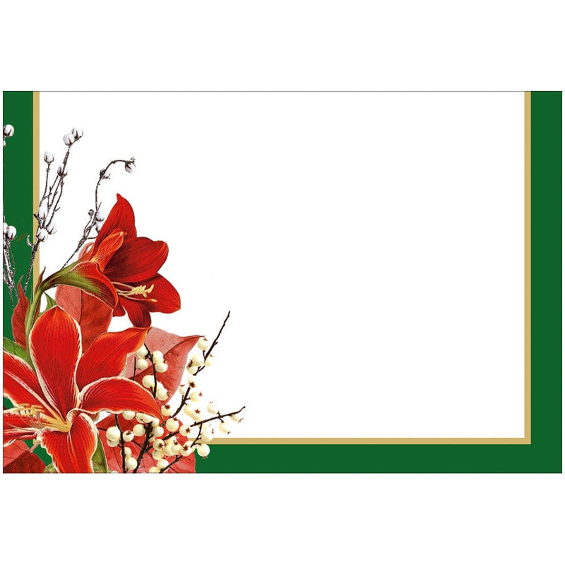 Caspari Christmas Garden Foil Place Cards - 8 Per Package