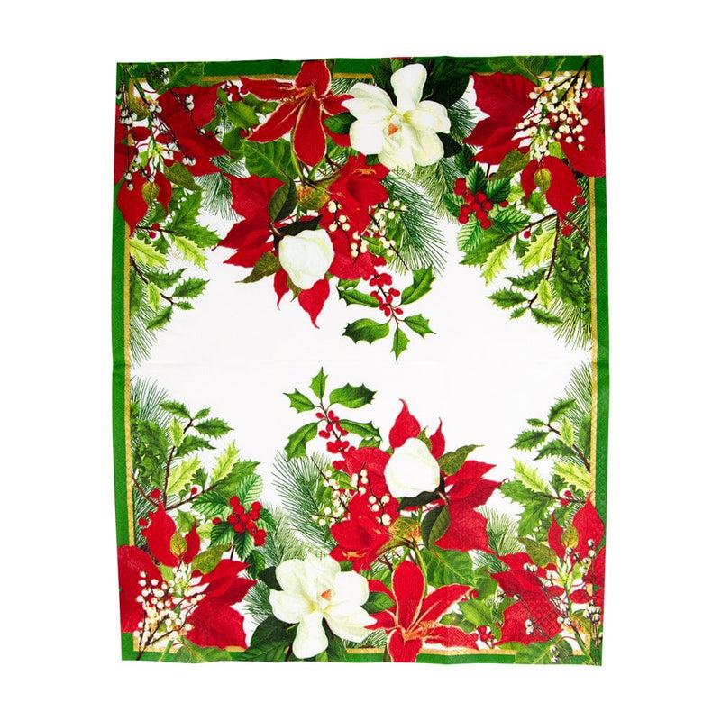 Caspari Christmas Garden Guest Towel Napkins - 15 Per Package