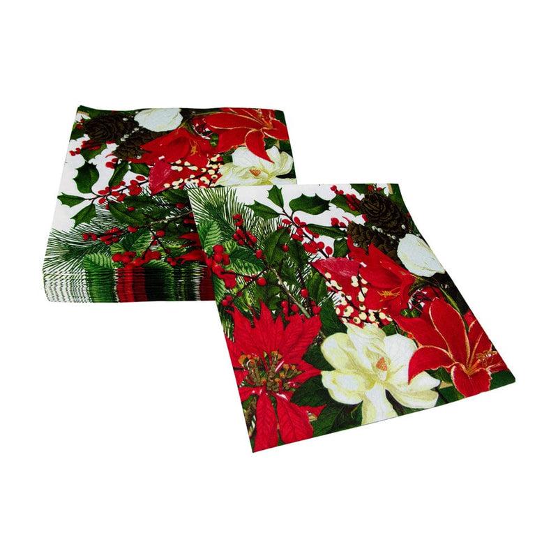 Caspari Christmas Garden Luncheon Napkins - 20 Per Package