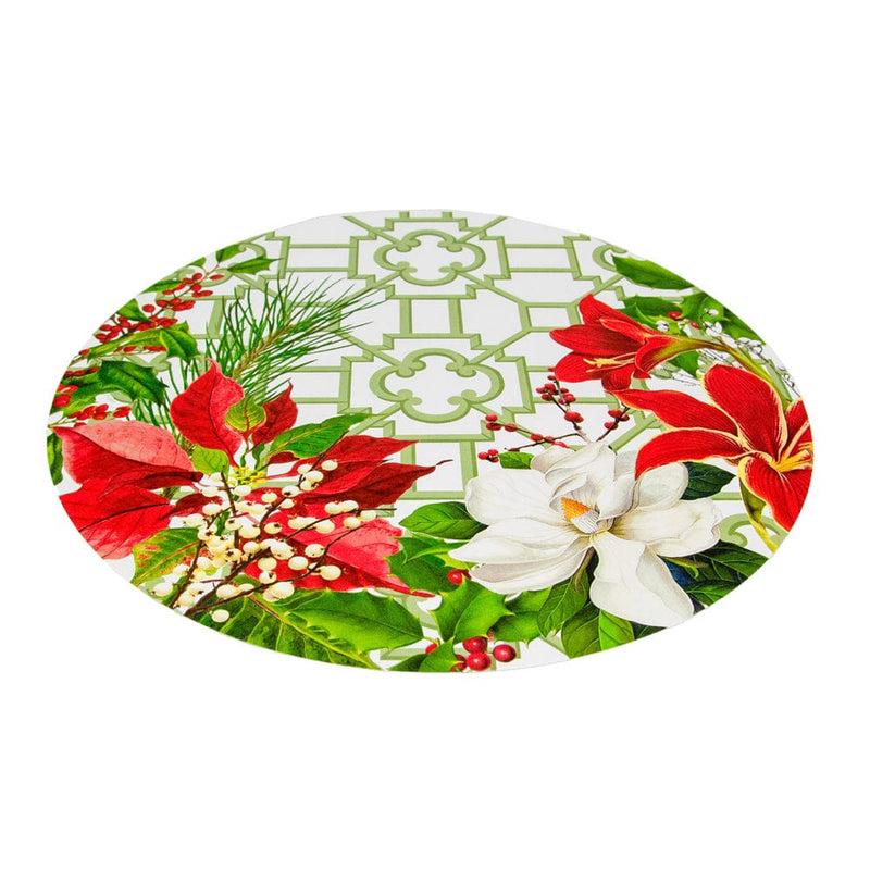 Caspari Christmas Garden Paper Placemats - 12 Per Package