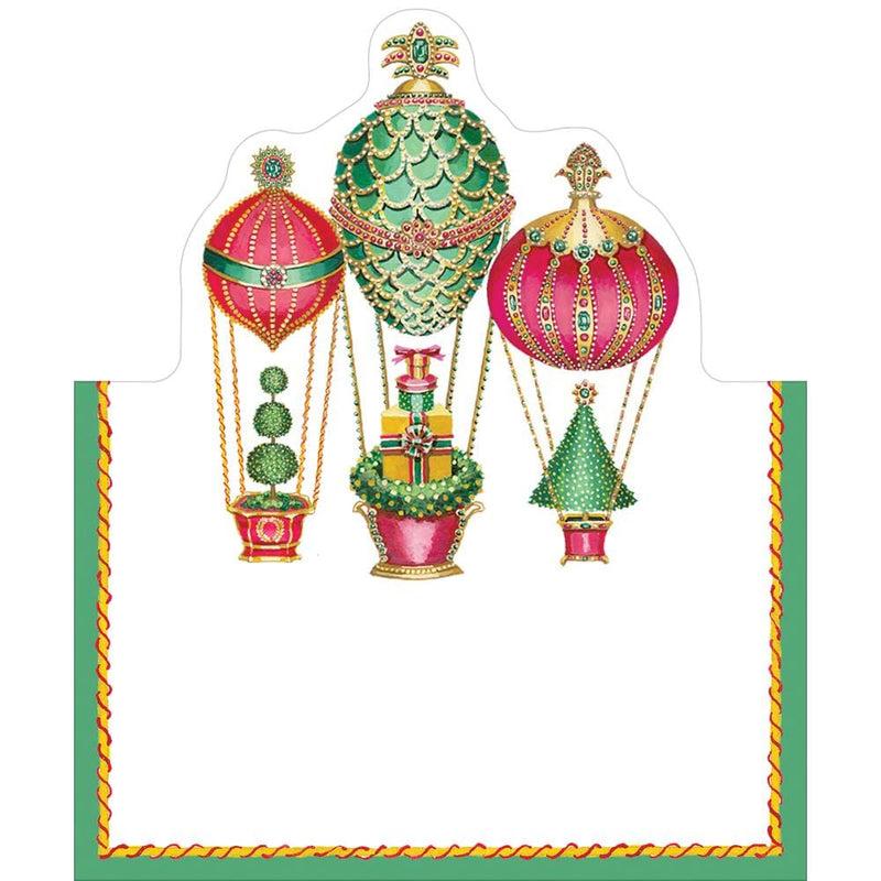 Caspari Christmas In The Air Die-Cut Place Cards - 8 Per Package