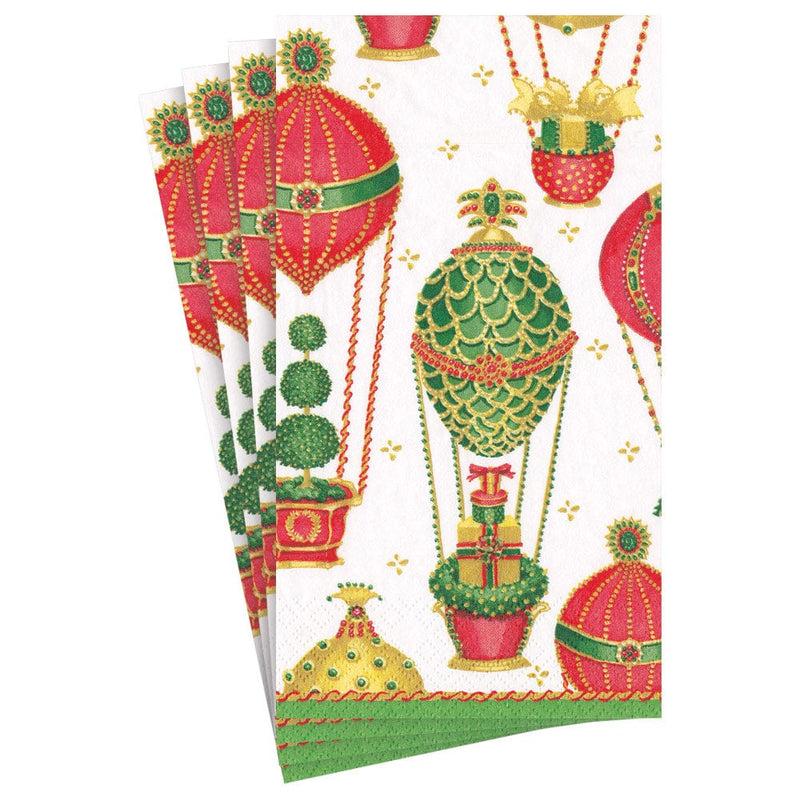 Caspari Christmas In The Air Paper Guest Towel Napkins - 15 Per Package