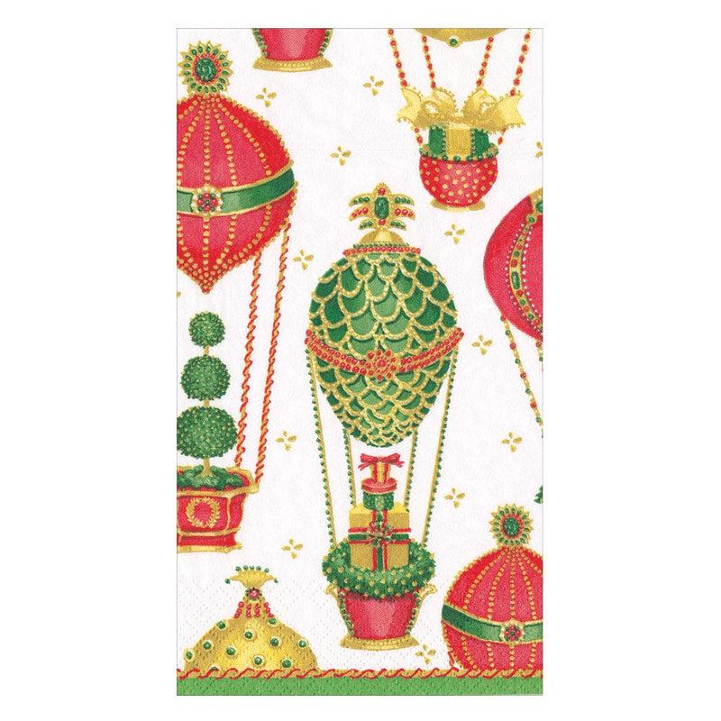 caspari Christmas in the Air Paper Guest Towel Napkins - 15 Per Package