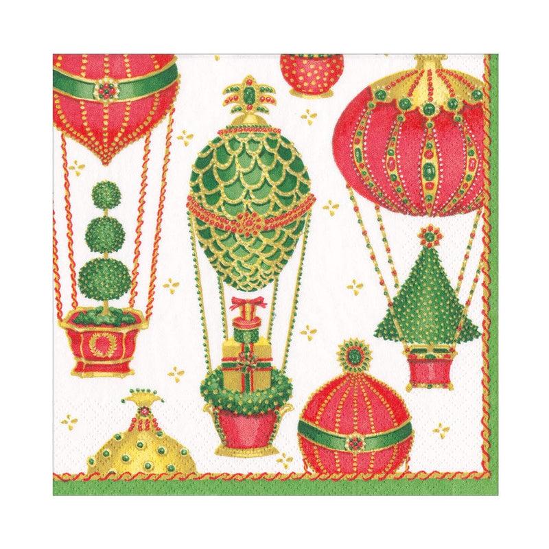 caspari Christmas in the Air Paper Luncheon Napkins - 20 Per Package