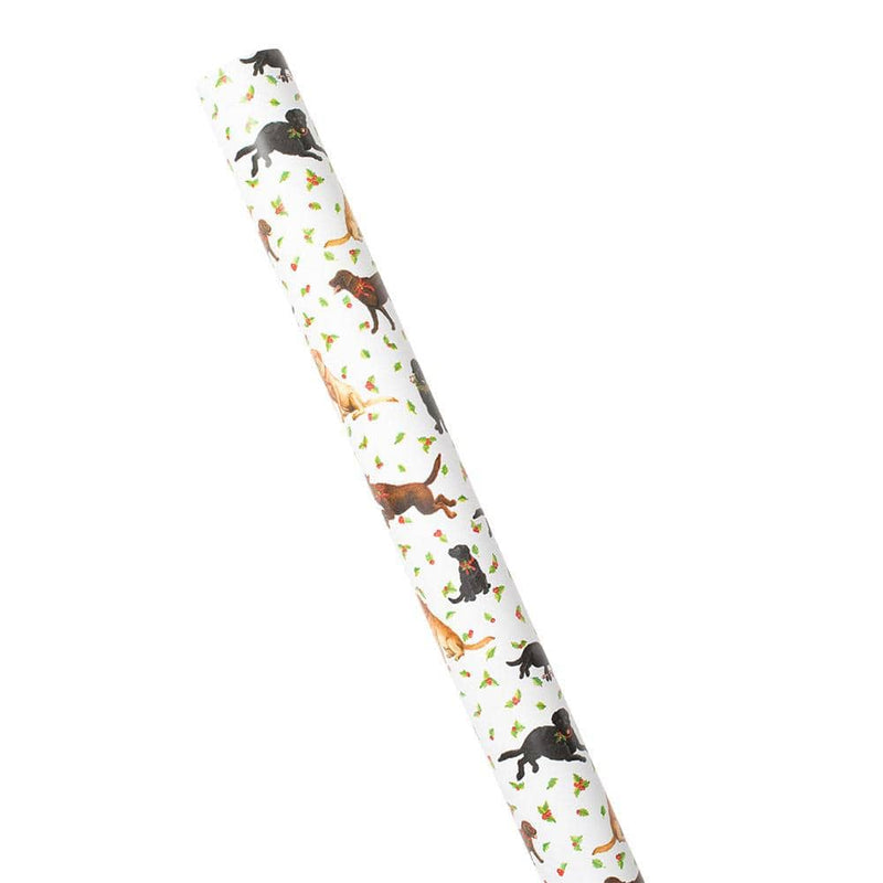Caspari Christmas Labs Gift Wrapping Paper - 30" X 8' Roll