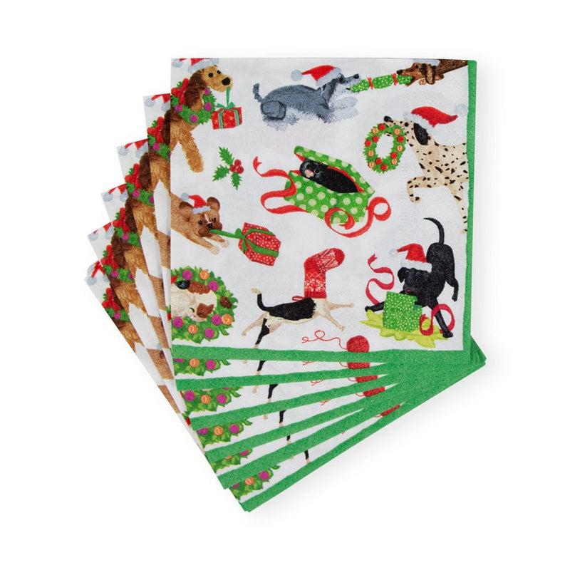 Caspari Christmas Mischief Cocktail Napkins - 20 Per Package
