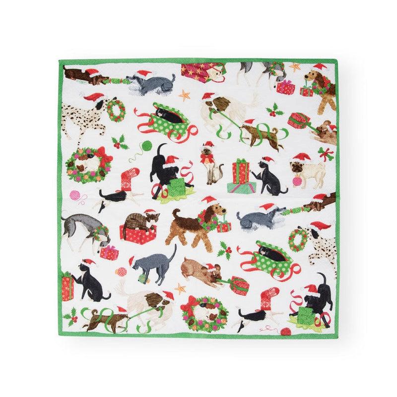 Caspari Christmas Mischief Luncheon Napkins - 20 Per Package