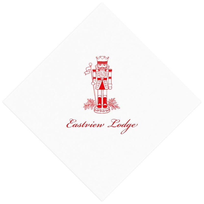 caspari Christmas Motif Personalized Cocktail Napkins