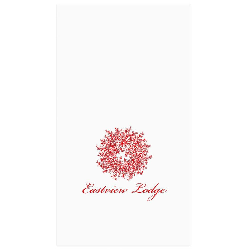 caspari Christmas Motif Personalized Guest Towel Napkins