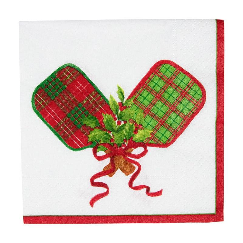 caspari Christmas Pickleball Cocktail Napkins - 20 Per Package
