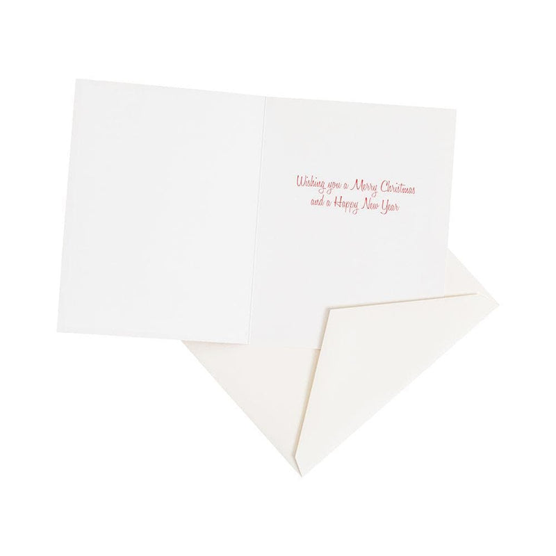 Caspari Christmas Townhouse Boxed Christmas Cards - 15 Cards & 15 Envelopes