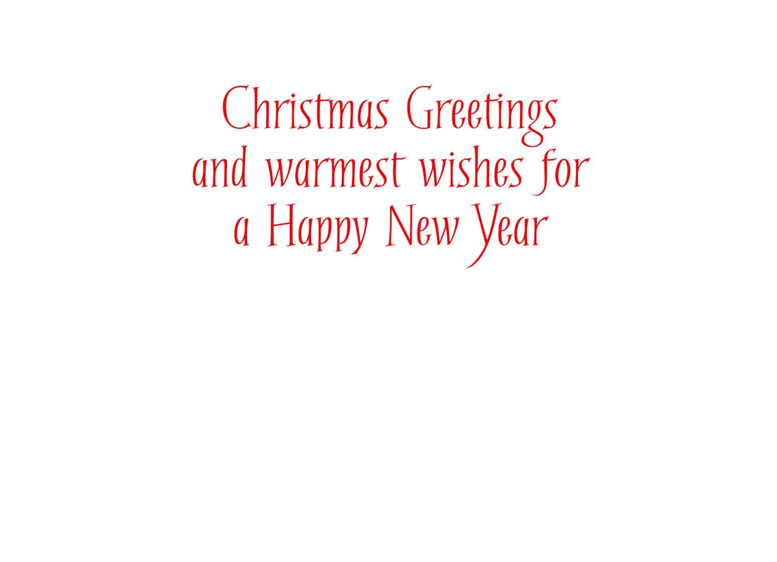 Caspari Christmas Tree & Ceramic Ornaments D-Size Boxed Christmas Cards - 15 Cards And Envelopes