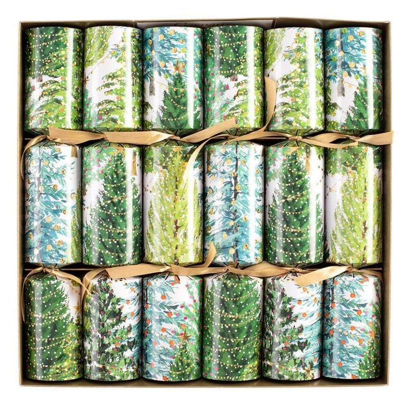 caspari Christmas Trees with Lights Celebration Christmas Crackers - 6 Per Box
