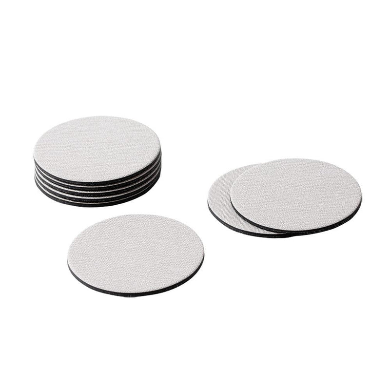 caspari Classic Canvas Felt-Backed Coasters in Linen - 8 Per Box