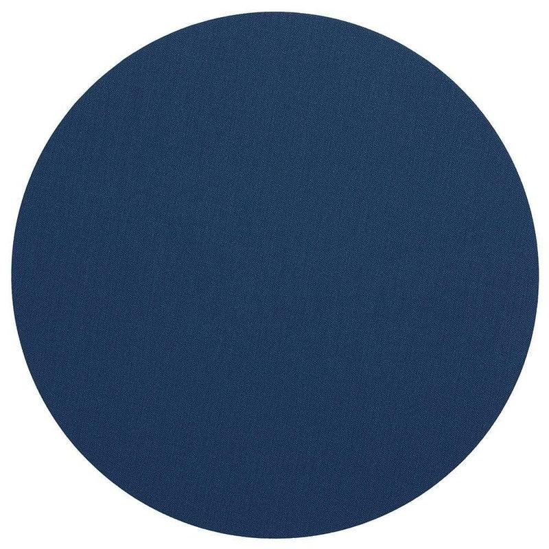 caspari Classic Canvas Round Felt-Backed Placemat in Navy - 4 Each