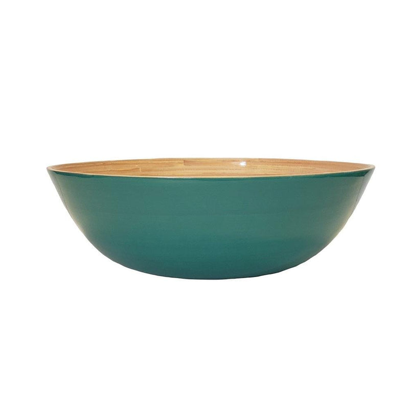 Caspari Classic Lacquered Bamboo Bowl In Light Blue - 1 Each