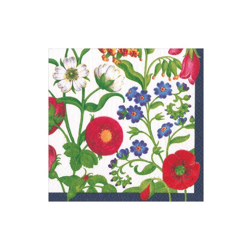 caspari Cloisters Garden Boxed Cocktail Napkins in White - 40 Per Box