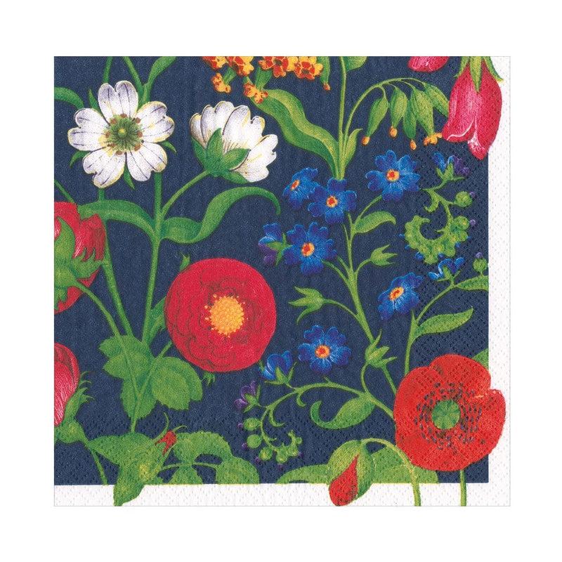 caspari Cloisters Garden Luncheon Napkins in Navy - 20 Per Package